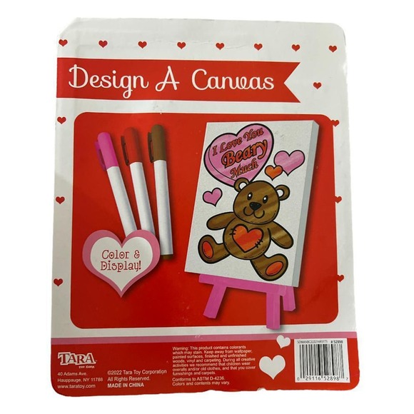 Design A Canvas 'I Love You Beary Much' Plastic Easel Included - Picture 2 of 2